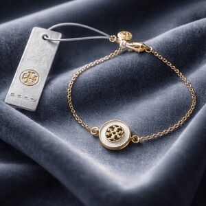 Tory Burch Gold Emblem Bracelet